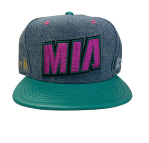 Twnty Two Diem Baseball Cap Mens One Size Mia Embroidered Denim Adjustable